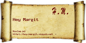 Hey Margit névjegykártya