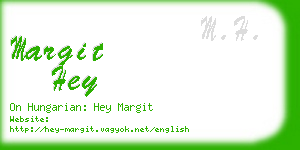 margit hey business card